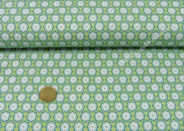 Julia Flowers grün Baumwolle Webware mit kleinen Blumen aus der Stoffserie Julia von Swafing weitere Kombistoffe vorhanden